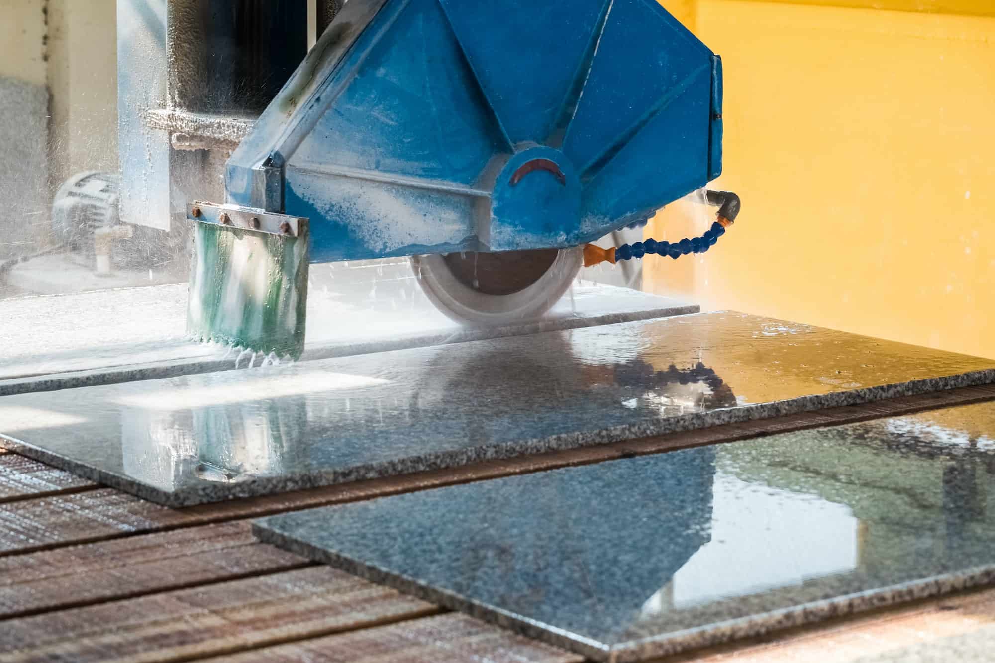 stone cutting closeup